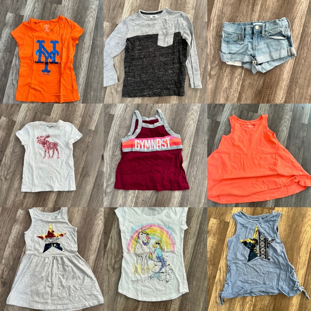 Girls clothes shirts and shorts